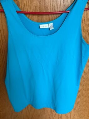Chico's Bright Turquoise Scoop Neck Tank
